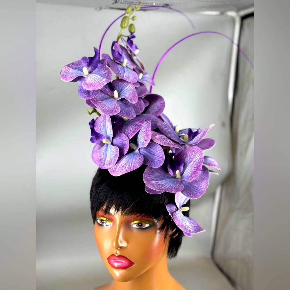 Purple Orchid Flower Fascinator
